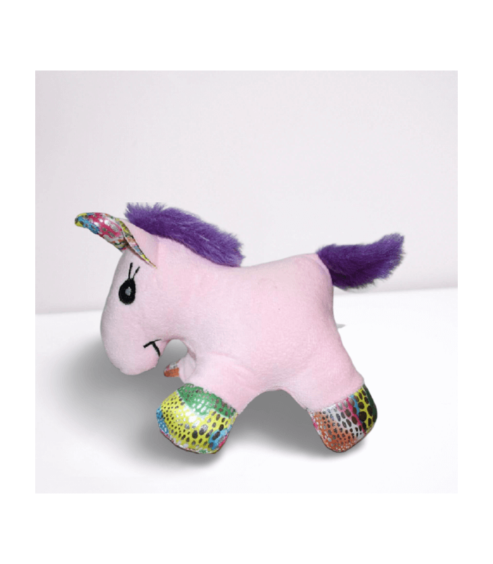 Peluche licorne violette pour chien.