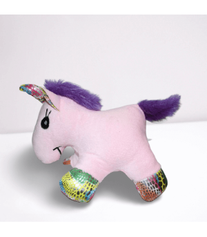 Peluche licorne violette pour chien.