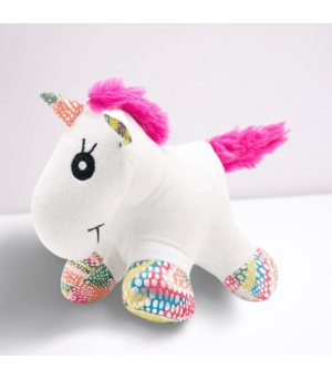 Jouet pour chien en forme de licorne rose