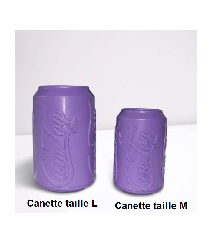 Les canettes violette sodapup pour chien.