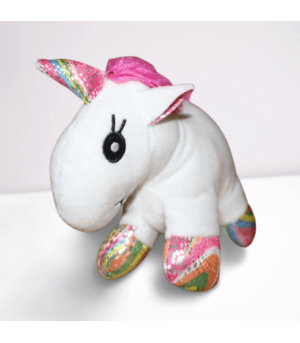 Jouet pour chien en forme de licorne rose