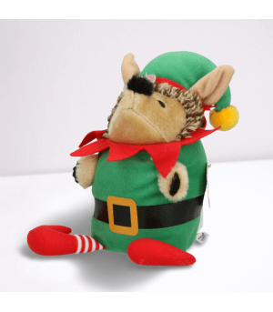 Paws Détente Lille  Peluche hérisson en Lutin de Noël pour chien.