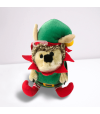 Peluche de noël hérisson en lutin pour chien.