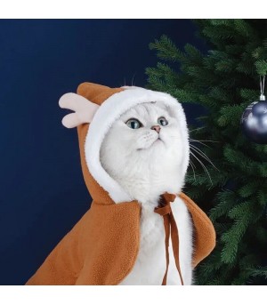 Manteau polaire marron pour chat.