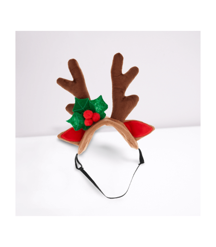 Paws détente Bandeau Renne déguisement Noel pour chien et chiot.
