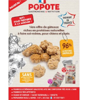 Friandise naturelle au poulet pour chien Wouapy popote.