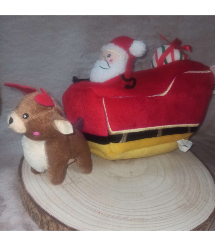 Pawsd tente Peluche de fouille Holiday Burrow Santa s Sleigh ZippyPaws