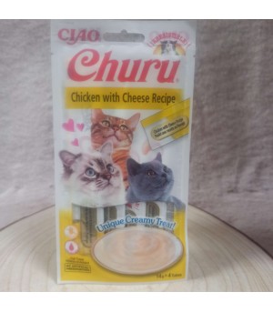 Crème poulet fromage churu pour chat.