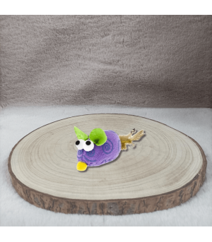 Souris rigolote violette pour chat.