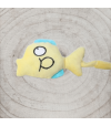Jouet poisson jaune avec herbe à chat pour chat.