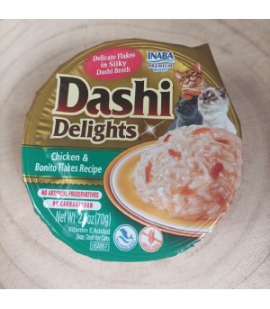 Dashi poulet et flocon de bonite pour chat.