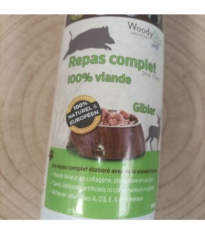 Repas complet pour chien au gibier et poulet.