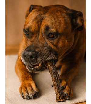 Mastication pour chien allergique, oesophage de chameau.