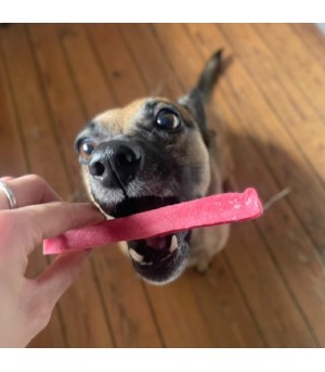 Mastication durable pour petit et moyen chien, le fromage de yak à la fraise.