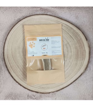 Bois de cerf tranché saveur saumon fumé pour chien.