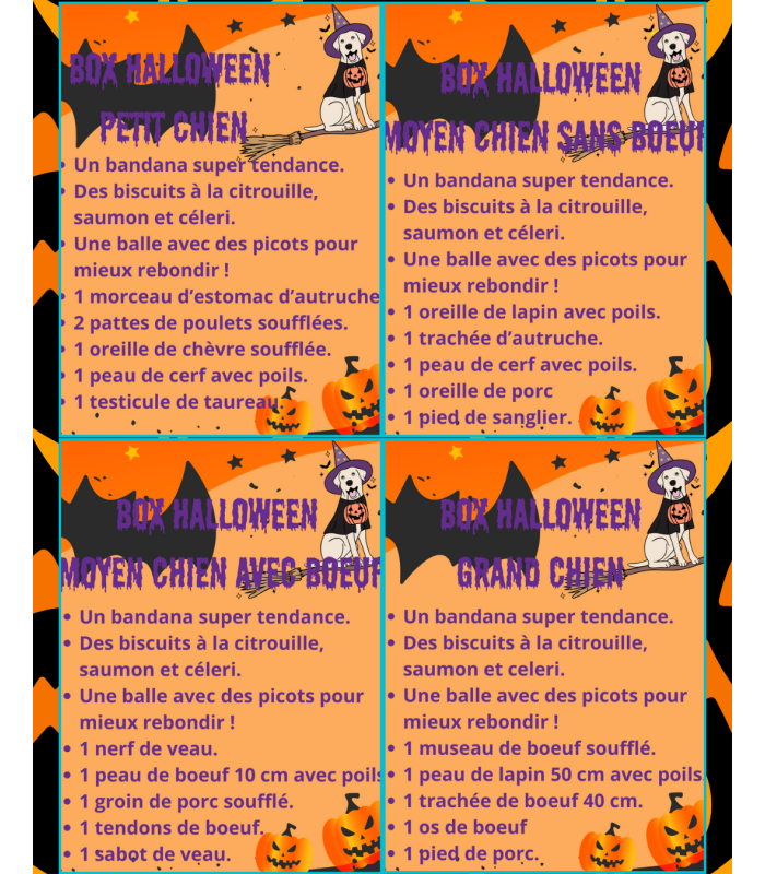 Les différentes box halloweens.