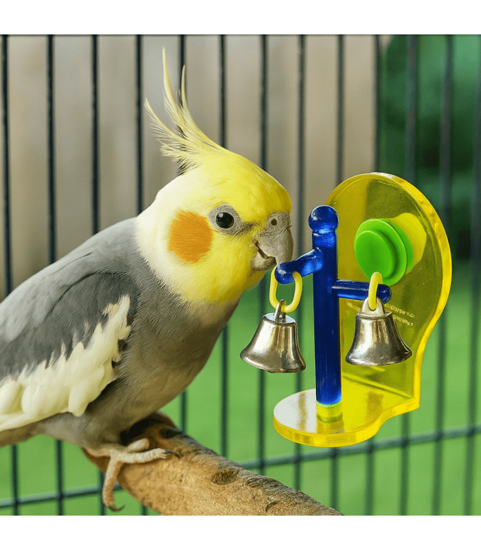 Jouet d'enrichissement pour oiseau.
