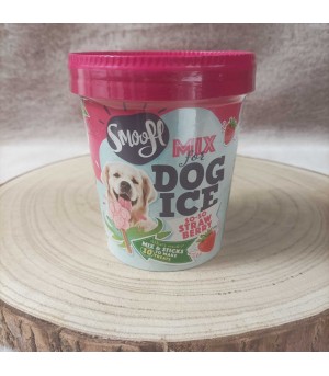 Smoofl à la fraise pour chien.