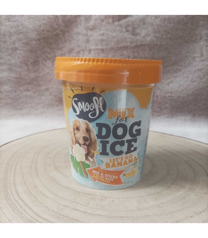 Rafraichissement à la banane pour chien.