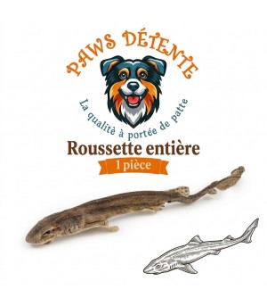 Roussette séchée pour chien.