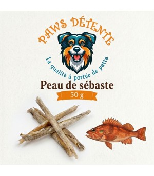 Friandise pour chien, peau de sébaste.