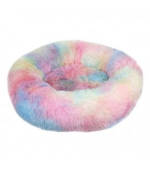 panier-coussin-anti stress -arc-en-ciel-confort-chat-petit chien-diamètre 50 70 cm.