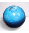 Balle bleue avec de l'eau et une lumière led.