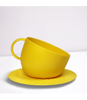 Gamelle tasse jaune pour chien pawsdetente.